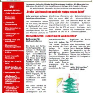 Wahlkreisbrief 8 MdL Jochen Ott vom 22.12.2011