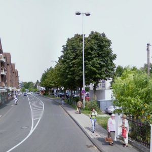 Mühlenstraße Porz-Mitte mit Parkplatz