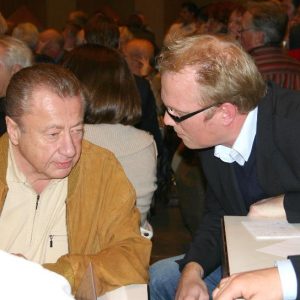 Jochen Ott im Gespräch mit Porzer Amtsvorgänger FriedhelmLenz