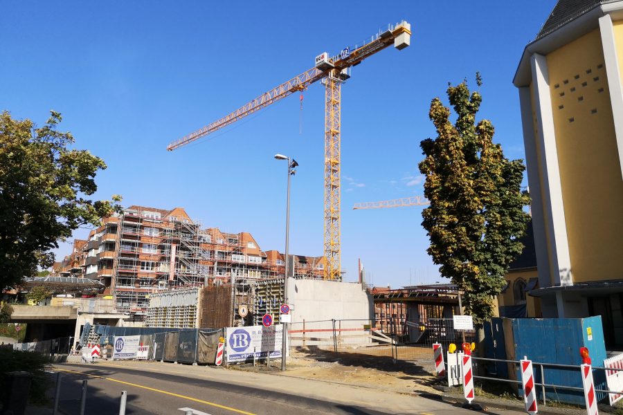 Baustelle der Neuen Porzer Mitte